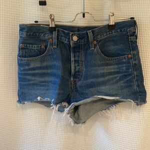 Levi 501 shorts blue denim